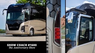 Newell Coach #1600 - Anniversary Show
Introducing the all new p50 Edition Newell. The p50 Edition represents the newest evolution in the design of our motorcoaches. For the first time in over 20 years, and in celebration of our upcoming 50-year anniversary, we have completely redesigned the exterior styling of our coaches from front-to-back. With the help of our partners at Porsche Design, the coach maintains the classic, muscular lines and contemporary styling that has long been a part of the Newell brand, but brings a fresh and modern design approach. Newell Coach #1600 - Anniversary Show