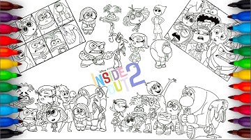 Inside Out 2 Coloring Pages Mix . How to COLOR all Characters | Satisfying Colouring  | NCS Music