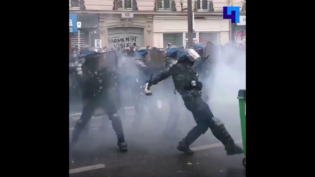 Во Франции первомайские митинги закончились новыми столкновениями с ...