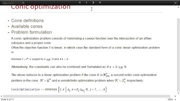 Semidefinite and Conic Optimization Models