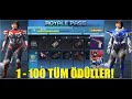 SEZON 13 ROYALE PASS ÖDÜLLERİ! 1-100 LEVEL TÜM ÖDÜLLER - PUBG MOBİLE