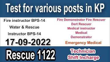 ETEA TEST Paper Part 01 FIRE INSTRUCTOR WATER INSTRUCTOR DEMONSTRATOR FIRE RESCUER DERT RESCUER