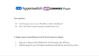 Hyperswitch WooCommerce Plugin - Installation & Activation