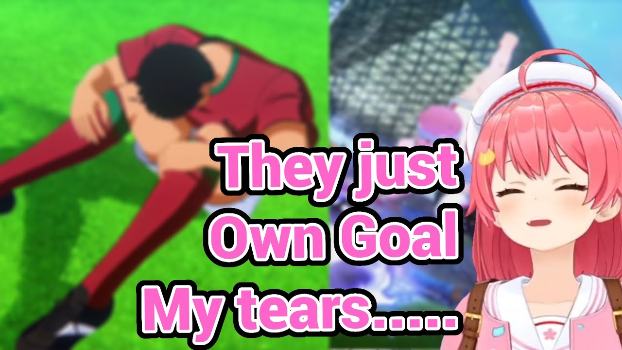 Miko Laugh Really Hard After NPC just Scored Own Goal By Itself in Tsubasa!!!