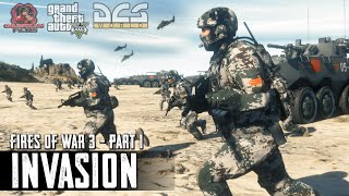 Invasion | FIRES OF WAR 3 - Part 1 | GTA 5 & DCS Movie (Machinima)