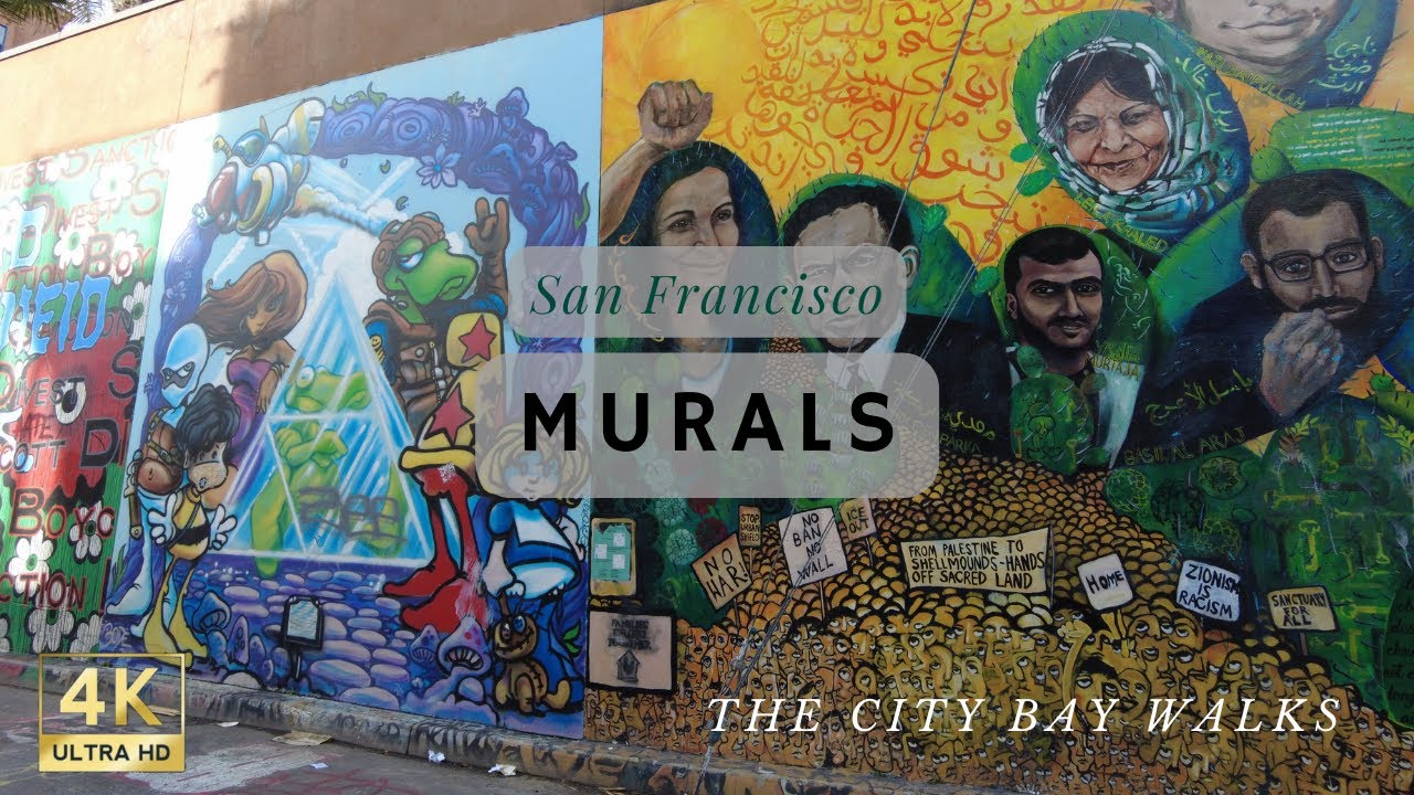4K San Francisco Murals Mission District | Clarion Alley Street Art Murals