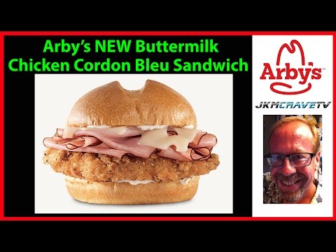 Arby's NEW Buttermilk Chicken Cordon Bleu Sandwich Review | JKMCraveTV