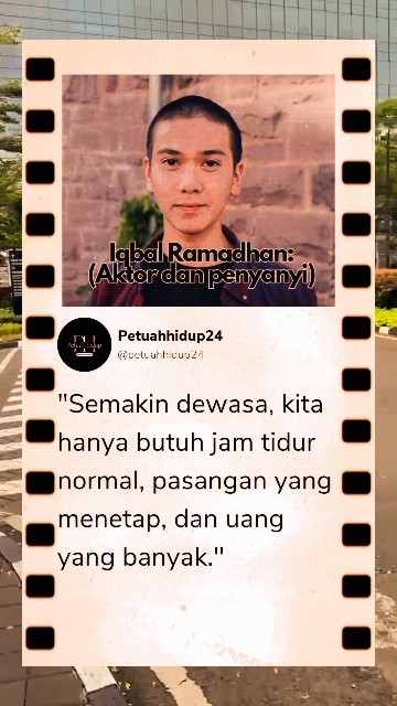 Kata-kata hari ini dari Iqbal Ramadhan #quotes #katakata #katakatabijak #motivasi #kehidupan