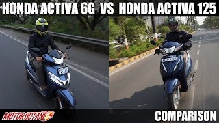 Honda Activa 6G vs Honda Activa 125 BS6 Comparison | Hindi | MotorOctane