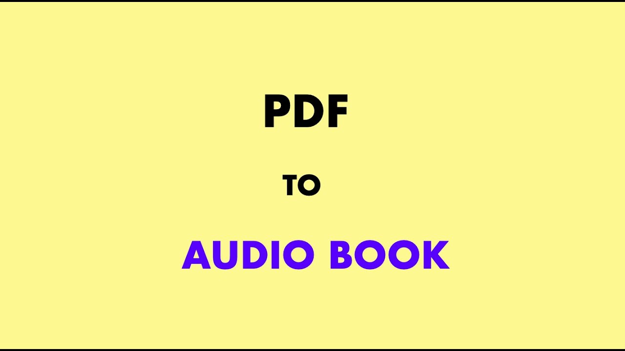 PDF to Audio using Python - YouTube