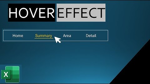 Interactive Hover Over Menu in Excel