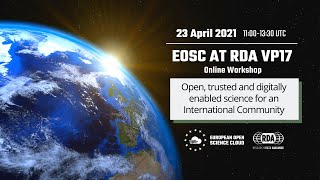 EOSC at RDA VP17: Open, trusted and digitally enabled science for an International Community