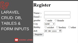 Laravel Tutorial:Create Database, Tables, MVC, and Insert Operations with HTML Inputs