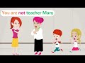 Lucas meets evil teacher mary  funny cartoon story  lucas english