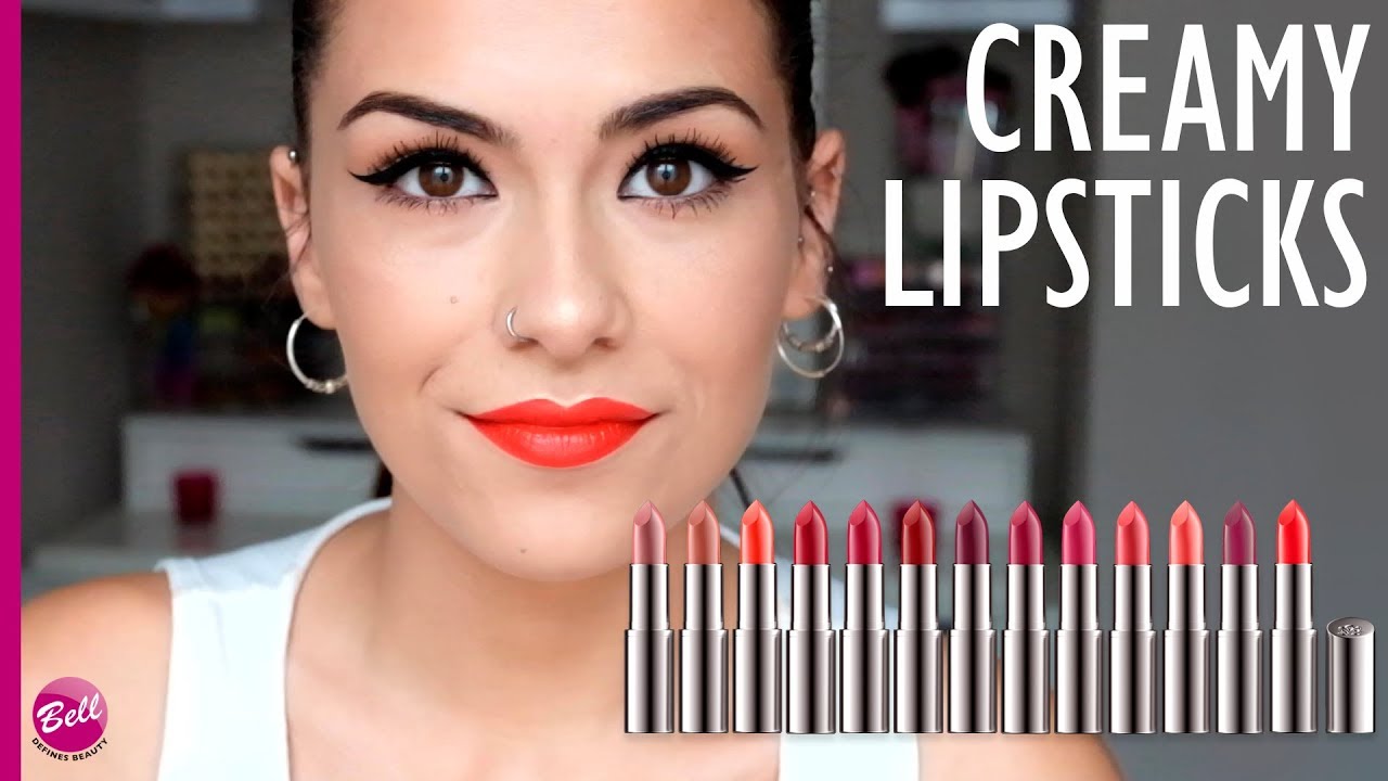 SWATCHES LABIALES HIPOALERGÉNICOS BELL (Creamy Lipstick)