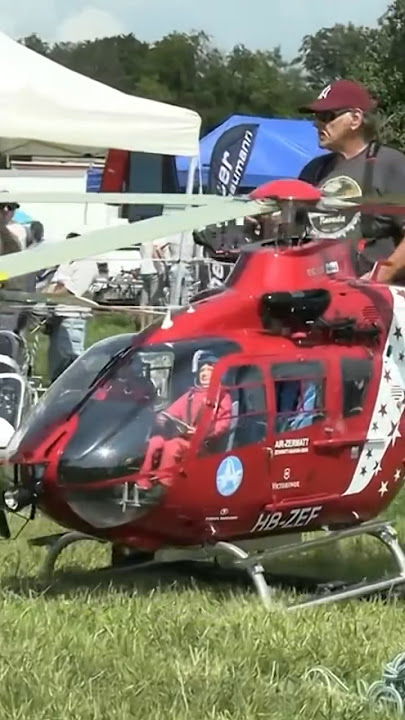This giant RC helicopter has the cost of a car !