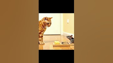 An orange cat catches a mouse 茶トラの狩り#shorts