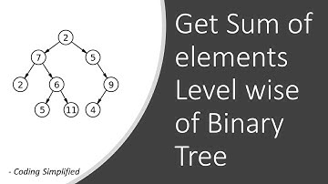 Binary Tree in Java - 28: Get Sum of elements Level wise of Binary Tree
