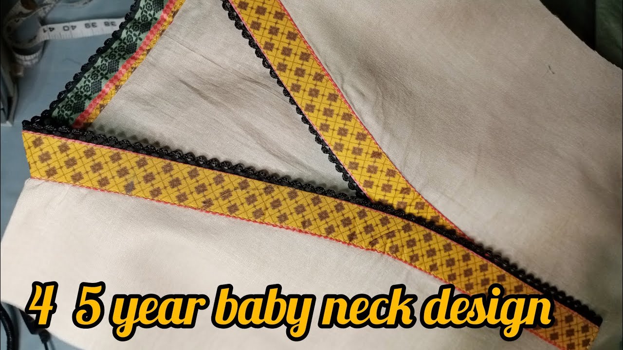 4 to 5 year baby neck cutting and stitching baby Chinese collar neck cutting stitching