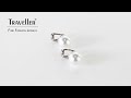 Traveller Clip Oorbellen - Parel - 10 mm - Wit - Geplatineerd - Zilverkleurig video
