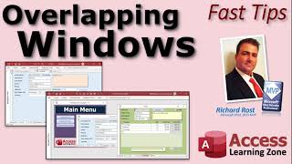 how to use overlapping windows or tabbed documents in microsoft access