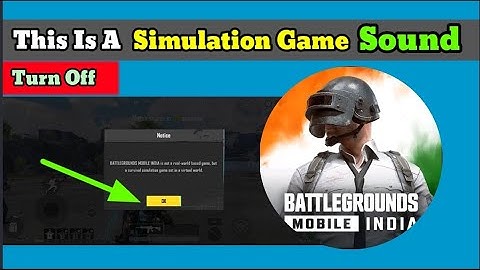 Disable🔇 This Is A Simulation Game In Bgmi Battlegrounds Mobile India Simulation Audio
