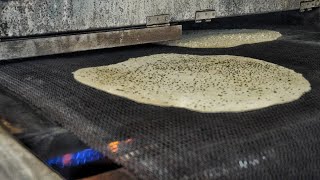 Download Lagu Inside a Tunnel Oven Bakery – How 80 KG of Taftoon Bread Is Made (Full Process) MP3