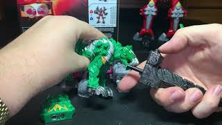 Pink Ankylo Hammer Zord and Green Tiger Claw Zord Review/Tutorial | Power Rangers : DINO FURY