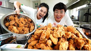 I opened a limitedtime restaurant | School canteen: Fried chicken unlimited buffet, never seen it?