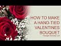 How to Make a Valentines Hand-Tied Bouquet with Red Roses, Gypsophila and Cocculus