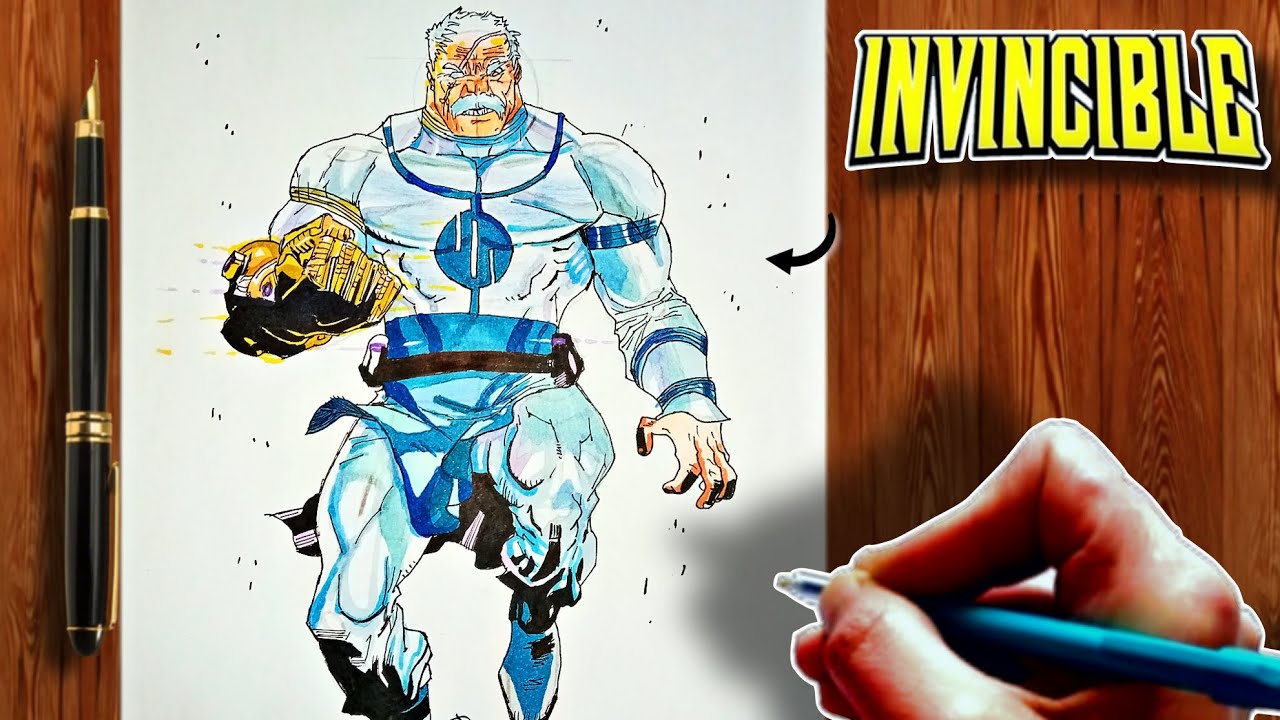 Conquest Drawing Color Drawing Conquest, Full Body Illustration | Invincible | Step-by-Step ...
