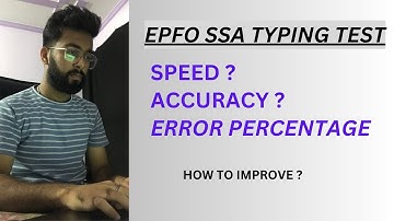 EPFO SSA TYPING TEST || SPEED , ACCURACY , ERROR % || JOIN TELEGRAM GROUP - LINK IN DESCRIPTION