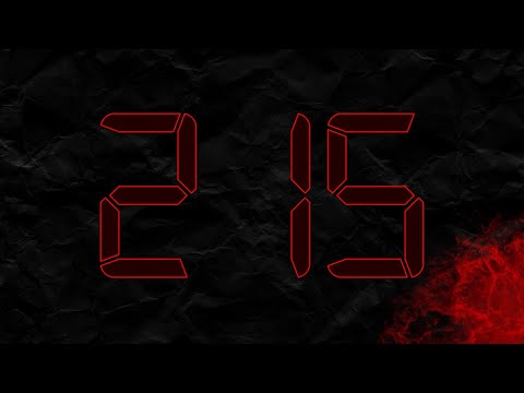 Countdown from 215 to 0 in RED