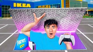 I Built a Secret Hidden Gaming Room INSIDE IKEA *PS5 GIVEAWAY*