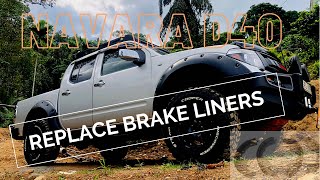 How to replace | Nissan Navara D40 Rear Brake shoes