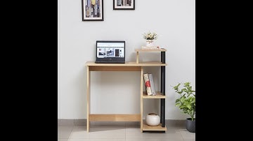 How to Assemble Kawachi Wooden Laptop Study Table Computer Desk Bookshelf, Printer Shelves-KW95