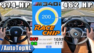 BMW M340i G21 | Racechip vs Stock | 0-250 Autobahn POV by AutoTopNL