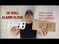 LED Clock 3D Modern Alarm Clock Unbox & Tutorial