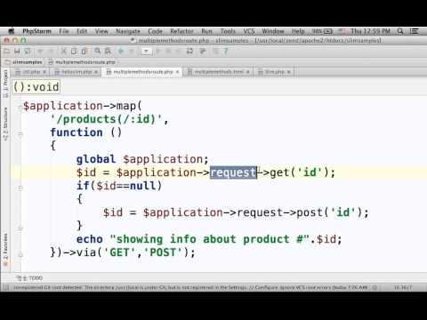 דוגמא לטיפול ב-multiple http methods באותו route כאשר משתמשים ב-slim framework