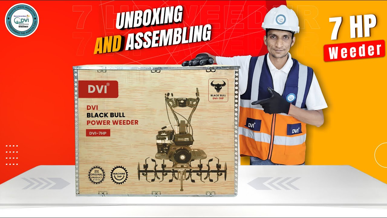 "DVI 7HP Power Weeder Iron Wheel Type-1 Unboxing & Assembling || The Ultimate Farming Machine!"