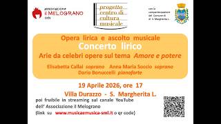 26 - Concerto lirico | Arie da famose opere sul tema  Amore e potere