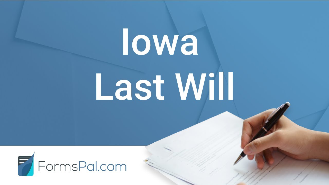 Fillable Iowa Last Will and Testament Form [Free] | FormsPal
