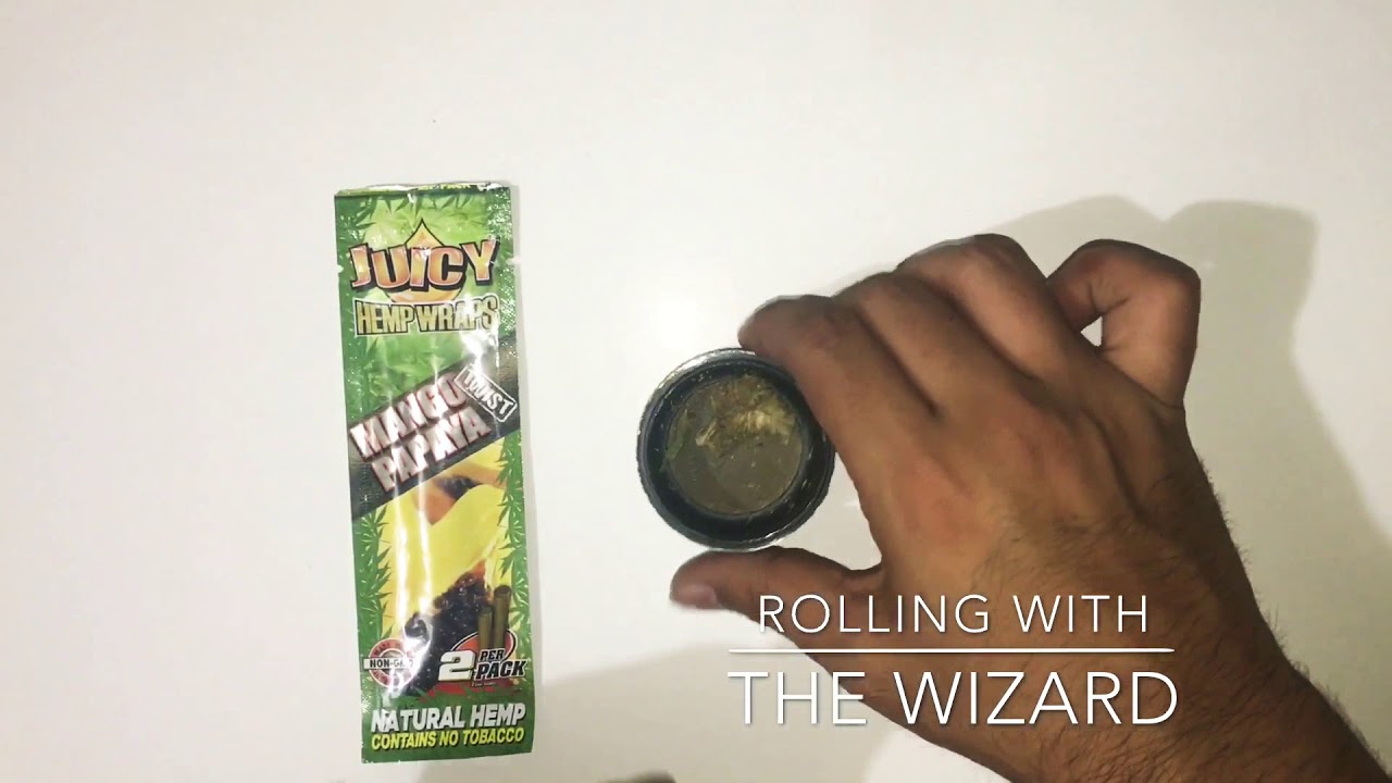 How to roll a blunt using a Juicy Hemp Wrap