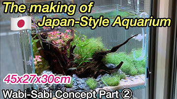The making of 45cm planted aquarium “Japanese style part 2 ADA nature aquarium set up for beginners