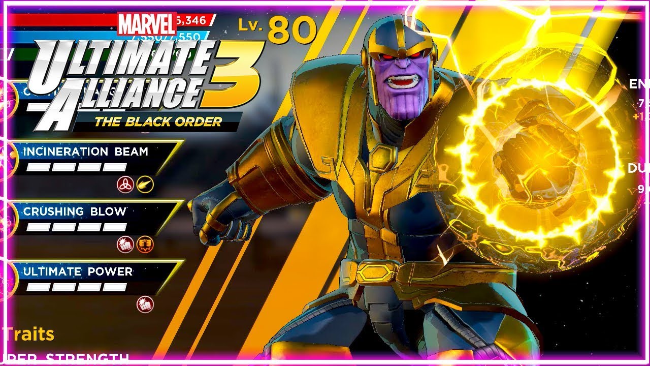 Thanos Playbale Character Gameplay Marvel Ultimate Alliance 3