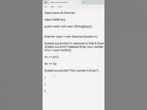 odd even program java #javatutorial #javaprogramming #programming - YouTube