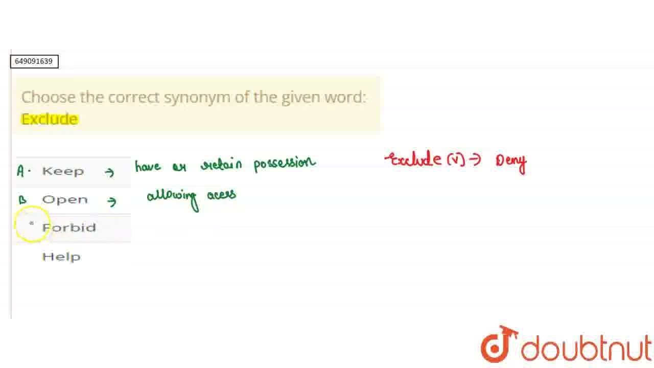 Answered: Choose the correct synonym of the given…