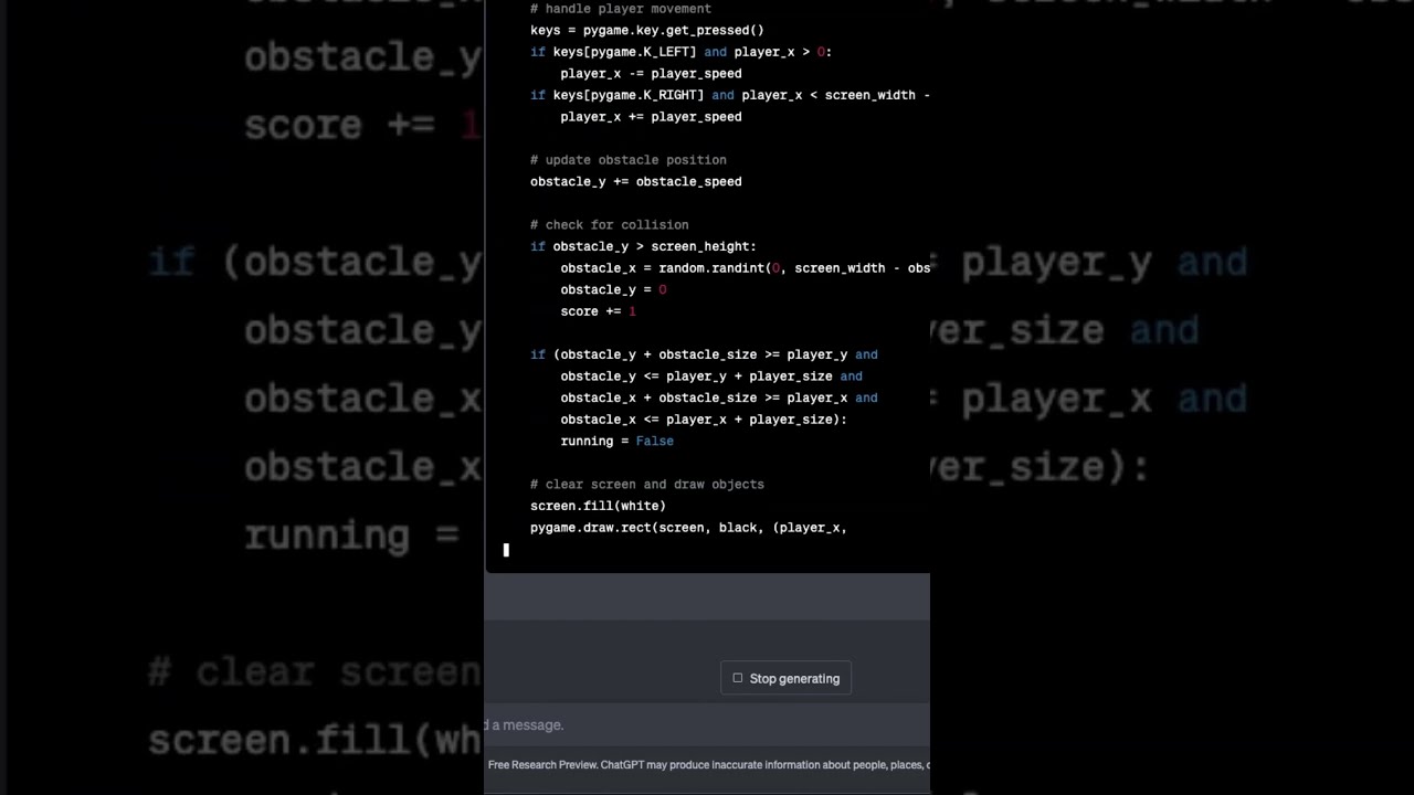 Can A I CODE An ENTIRE Game On PYTHON Watch ChatGPT Try 