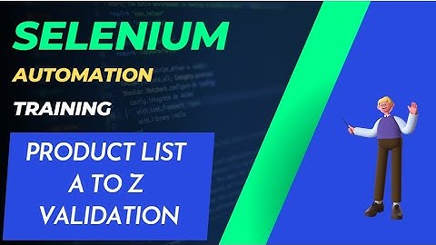 SELENIUM - TRAINING 5 - Product List A - Z (Ascending Order) Verification