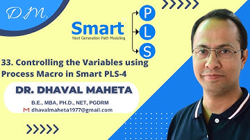 33. Controlling the Variables using Process Macro in SmartPLS-4 || Dr. Dhaval Maheta